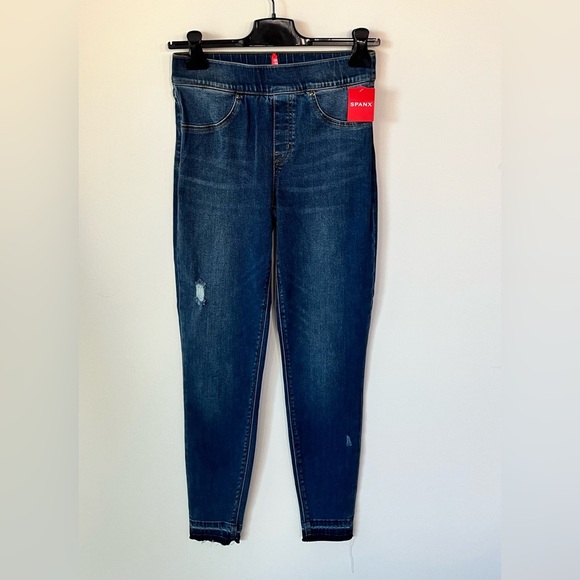 NWT SPANX Distressed Ankle Skinny Raw Hem Legging Jeans 20203R Size Small - Picture 6 of 11
